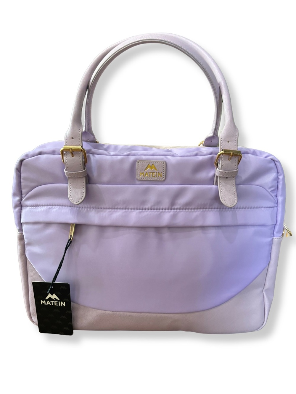 MATEIN Laptop Tote Bag Purple NWT Work Travel Crossbody 15.6” - Picture 3 of 16